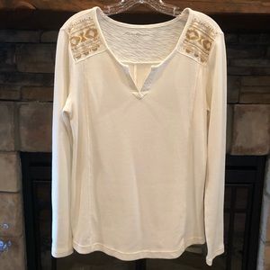 Eddie Bauer Tunic Length Thermal Top • Large